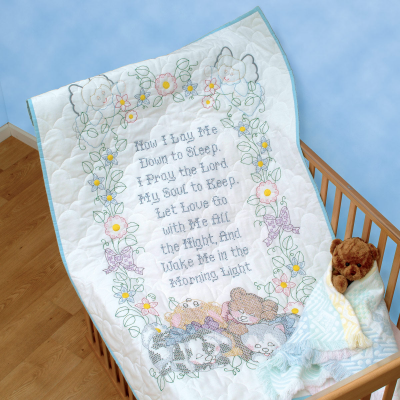 Now I Lay Me Down to Sleep Crib Quilt Top 406042