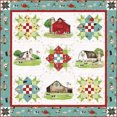 Spring Barn Panel Quilt Boxed Kit Quilts Collection KT