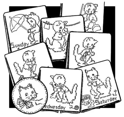 Aunt Martha’s® #3502 Stitch a Kitten Cross 3502