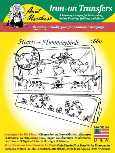 Aunt Martha’s® #3880 Hearts & Hummingbirds 3880