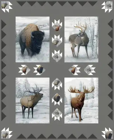 Riley Blake Designs Big Game Pillow Panel Quilt Boxed Kit