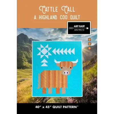 Art East Quilting Co Cattle Call - a Highland Coo Quilt