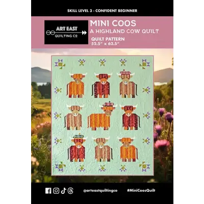 Art East Quilting Co - Mini Coos - a Highland Cow Quilt