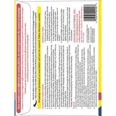 Back cover of Aunt Martha’s 3681 The Busy Bee featuring text and barcode