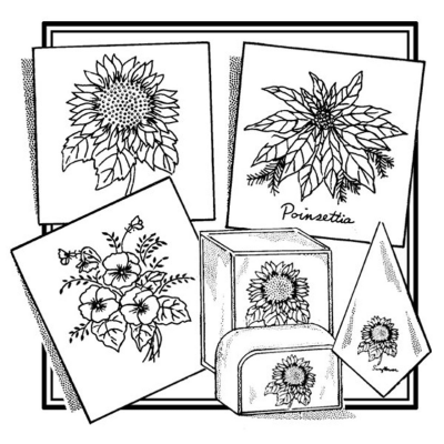 Aunt Martha’s 3865 Sunflower Pansies & Poinsettia Kitchen