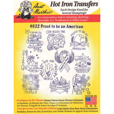 Aunt Martha’s #4022 Proud To Be An American! Hot Iron