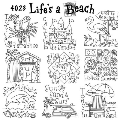 Aunt Martha’s #4023 Life’s A Beach Kitchen Decor Tea