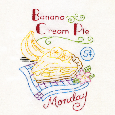 Aunt Martha’s 4036 Slice of Pie Days the Week Tea Towels
