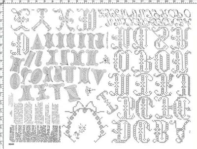 Aunt Martha’s #9240 Assorted Alphabets Linen/Monograms