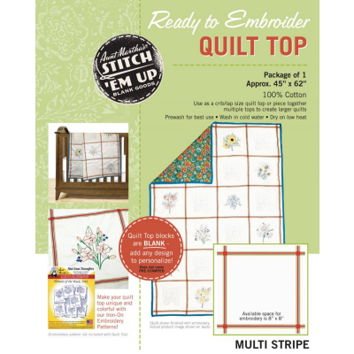 Aunt Martha’s Quilting Fabric - Multi Stripe Print QT2