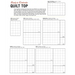 Quilt top planning worksheet featuring grid patterns with Aunt Martha’s Quilting Fabric