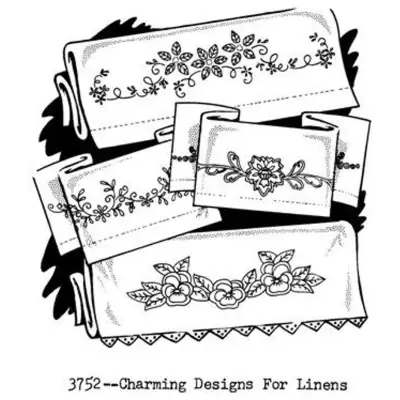 Aunt Martha’s® #3752 Charming Designs for Linens