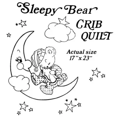 Aunt Martha’s® #3832 Sleepy Bear Crib Quilt Cross-Stitch