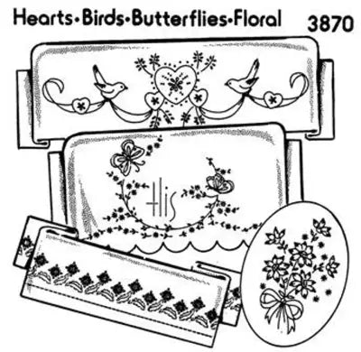 Aunt Martha’s® #3870 Hearts Birds Butterflies & Floral