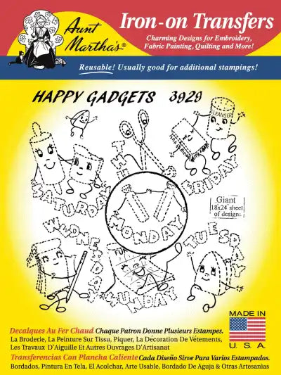 Aunt Martha’s® 3929 Happy Gadgets