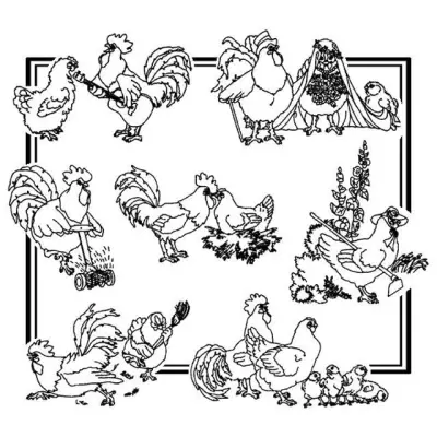 Aunt Martha’s® #3942 Chicken Delight Tea Towels/Kitchen