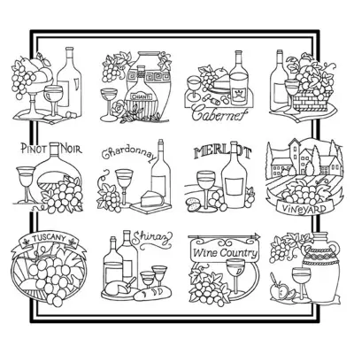 Aunt Martha’s® #3998 Wine Country Tea Towels/Kitchen