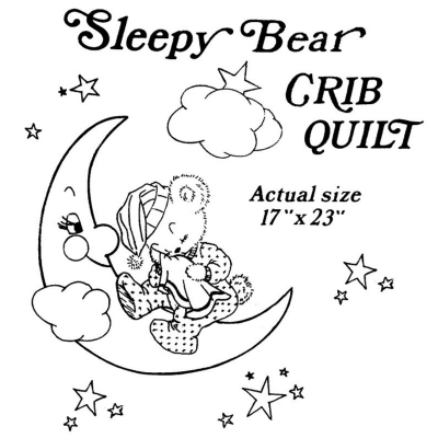 Aunt Martha’s® #3832 Sleepy Bear Crib Quilt Martha’s