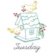 Aunt Martha’s® 3922 Birdhouses Days of the Week Tea Towels