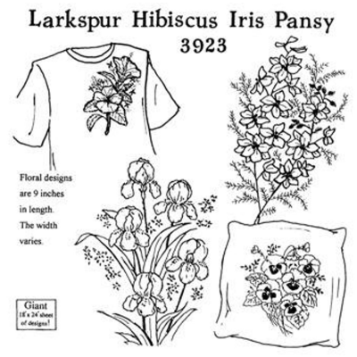 Aunt Martha’s® #3923 Large Larkspur Hisbiscus,Iris &