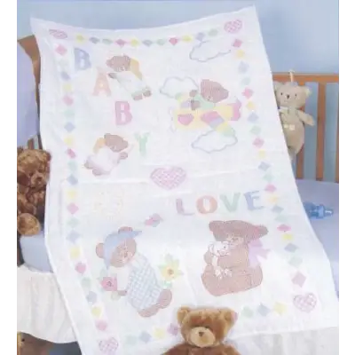 Baby Loves Bears Crib Quilt Top Quilts 716696