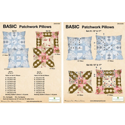 BASIC Patchwork Pillows Project FREE Pattern PDF Downloads