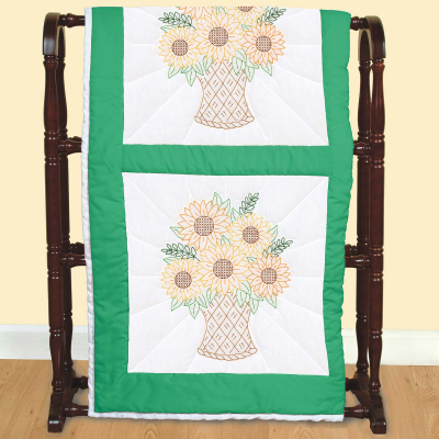 Basket of Sunflowers 18″ Quilt Blocks 18’ 732723