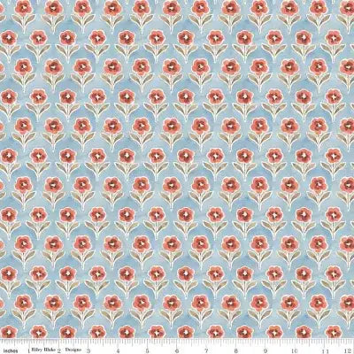 Countryside Blossom Blue Collection 45’’ Yardage C14534-BLUE