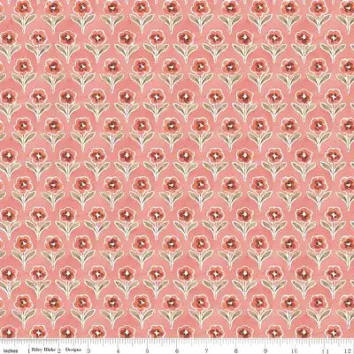 Countryside Blossom Coral Collection 45’’ Yardage