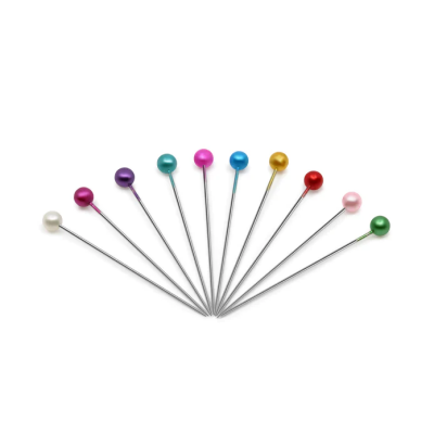 Dritz 1-1/2’ Pearlized Pins Assorted 100 pc Straight 3037