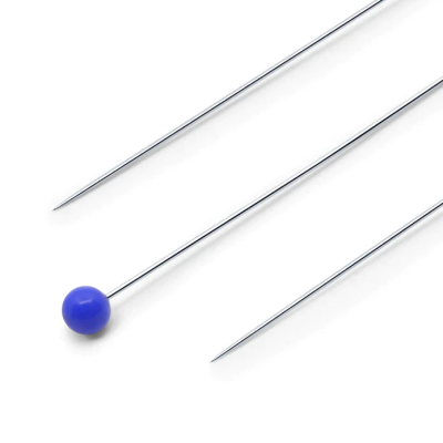 Dritz 1-3/8’ Ultra-Fine Glass Head Pins Blue 150 pc