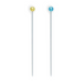 Dritz Crystal Glass Head Pins Blue & Yellow 100 pc 1