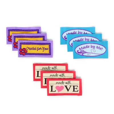 Dritz Sew-on Woven Quilt Labels Assorted 9 pc 3244