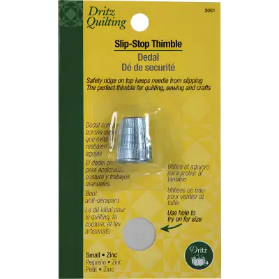 Dritz Slip-Stop Thimble Small 1 Count Silver 3061