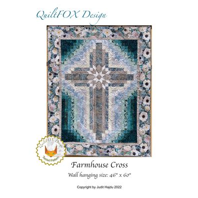 Farmhouse Cross Pattern Quiltfox Design QFOX267