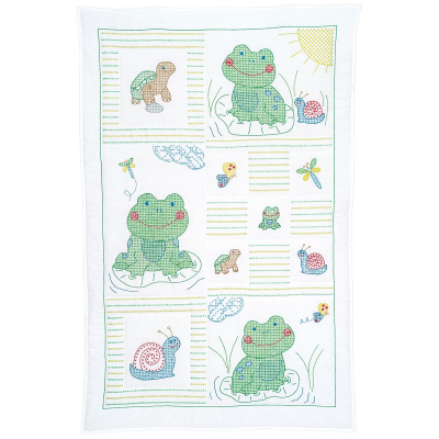 Frogs Crib Quilt Top 4060451