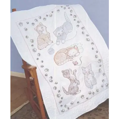 Jack Dempsey Kitty Cats Lap Quilt Quilts 626012