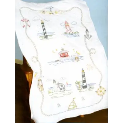 Jack Dempsey Lighthouses Lap Quilt 40in x 60in Quilts 497111