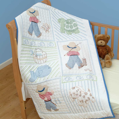 Little Boys Crib Quilt Top 406016
