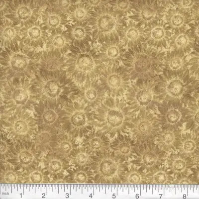 Marshall Dry Goods - Sunflowers - Khaki 45’’ Yardage 867906