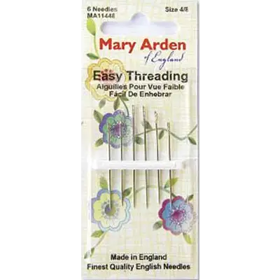 Mary Arden Easy Threading Needles size 4/8 MA114-48