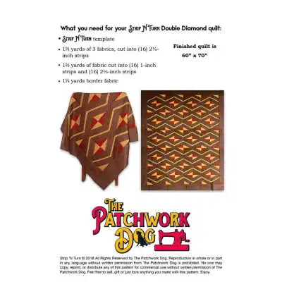 The Patchwork Dog Strip N Turn - Double Diamond