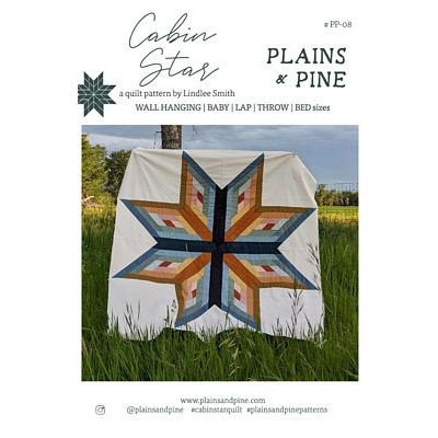Plains and Pine Cabin Star Quilt Pattern Patterns PP08