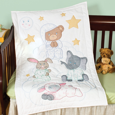 Praying Bear and Friends Crib Quilt Top 4060885