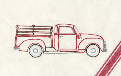 Aunt Martha’s 4041 Retro Red Pickup Truck Cross-Stitch &