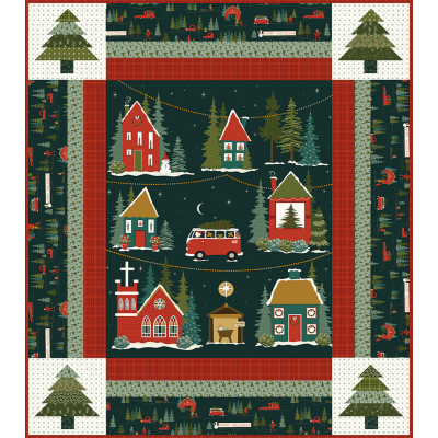 Riley Blake Designs Christmas Is in Town Panel Quilt Boxed