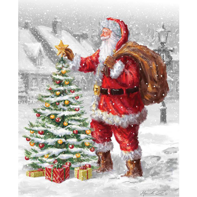 Riley Blake Designs Christmas Wishes Santa’s Tree Panel