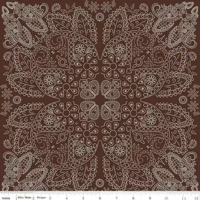 Riley Blake Designs Cowboys Bandana Brown 925367