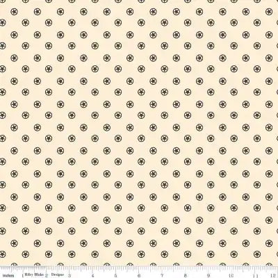 Riley Blake Designs Cowboys Circle Stars Cream 817462