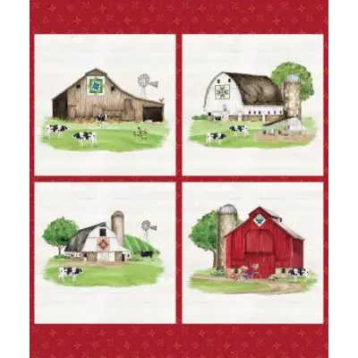 Riley Blake Designs Spring Barn Quilts Pillow Panel